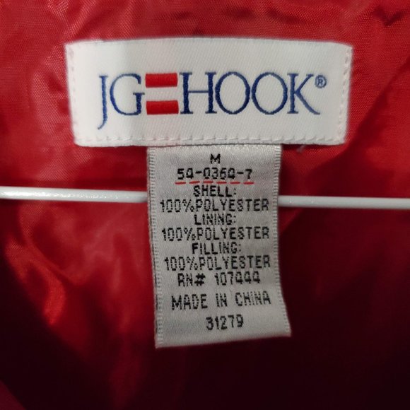 JG Hook Vintage Women Red Rose Quilted Jacket, M - Picture 4 of 6